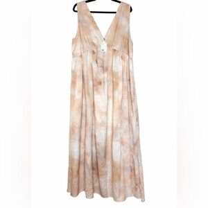 NWT H&M Silk Abstract Maxi Dress Size XL
